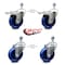 Service Caster 4 Inch Solid Polyurethane Wheel Swivel 1/2 Inch Stem Caster Total Lock Brake, 2PK SCC-TSTTL20S414-SPUS-121315-2-S-2 - alternate 1